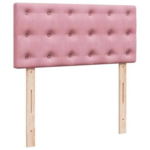 Box spring krevet s madracem ružičasti 100x200 cm baršunasti - Ružičasta 100 x 200 cm gumbi Cijena