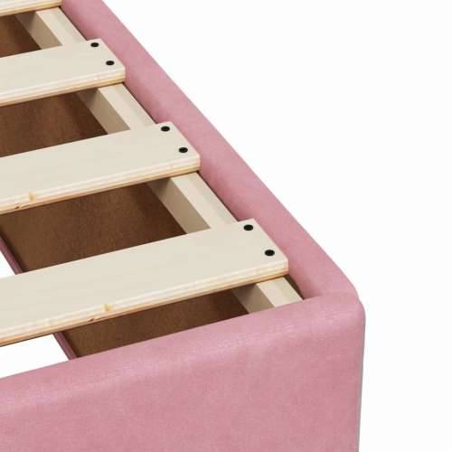 Box spring krevet s madracem ružičasti 100x200 cm baršunasti - Ružičasta 100 x 200 cm gumbi Cijena