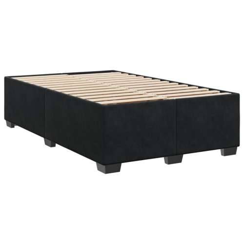 Krevet box spring s madracem crni 120 x 190 cm baršunasti - Crna 120 x 190 cm Dizajn s gumbima Cijena