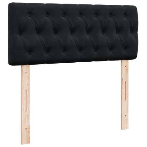 Krevet box spring s madracem crni 120 x 190 cm baršunasti - Crna 120 x 190 cm Dizajn s gumbima Cijena