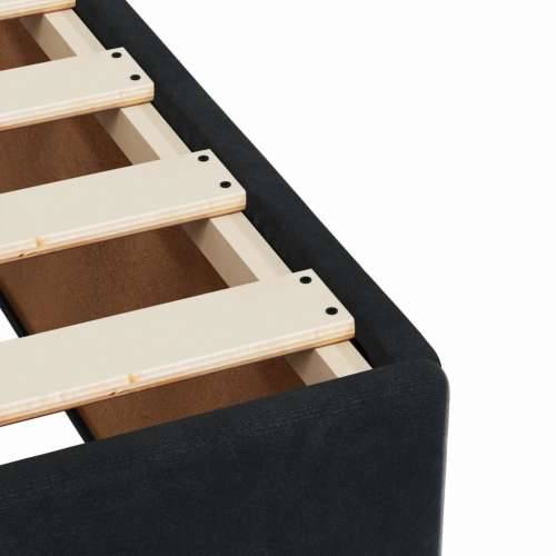 Krevet box spring s madracem crni 120 x 190 cm baršunasti - Crna 120 x 190 cm Dizajn s gumbima Cijena