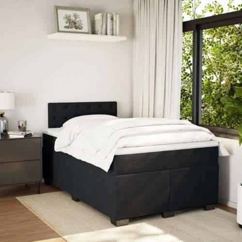 Krevet box spring s madracem crni 120 x 190 cm baršunasti - Crna 120 x 190 cm gumbi Cijena