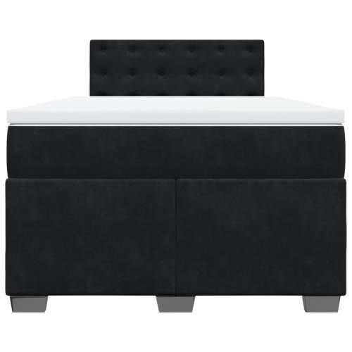 Krevet box spring s madracem crni 120 x 190 cm baršunasti - Crna 120 x 190 cm gumbi Cijena