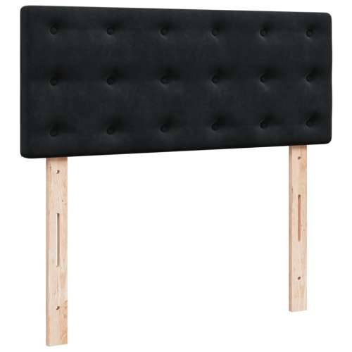 Krevet box spring s madracem crni 120 x 190 cm baršunasti - Crna 120 x 190 cm gumbi Cijena