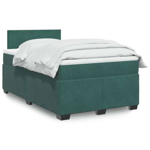Box spring krevet s madracem tamnozeleni 120x200 cm baršunasti Tamnozelena 120 x 200 cm plain degsign Cijena