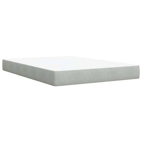 Krevet s oprugama i madracem svjetlosivi 140x190 cm baršunasti Svjetlosiva 140 x 190 cm plain degsign Cijena
