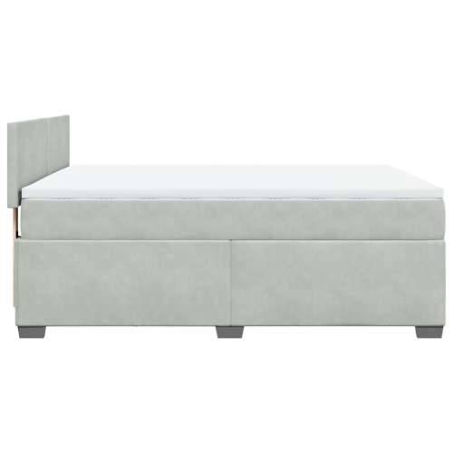 Krevet s oprugama i madracem svjetlosivi 140x190 cm baršunasti Svjetlosiva 140 x 190 cm plain degsign Cijena