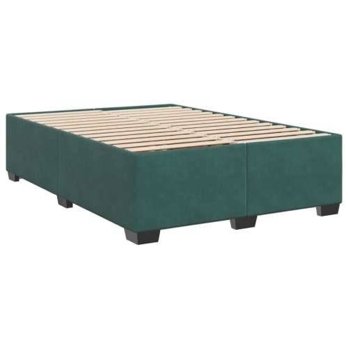 Krevet s oprugama i madracem tamnozeleni 140x190 cm baršunasti - Tamnozelena 140 x 190 cm Blok s kvadratima Cijena