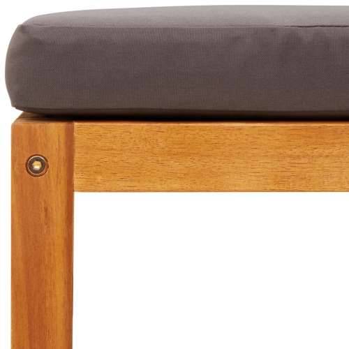 3-dijelna set vrtnih sofa s jastucima masivno bagremovo drvo - Siva kutna + srednja + tabure 1 Cijena