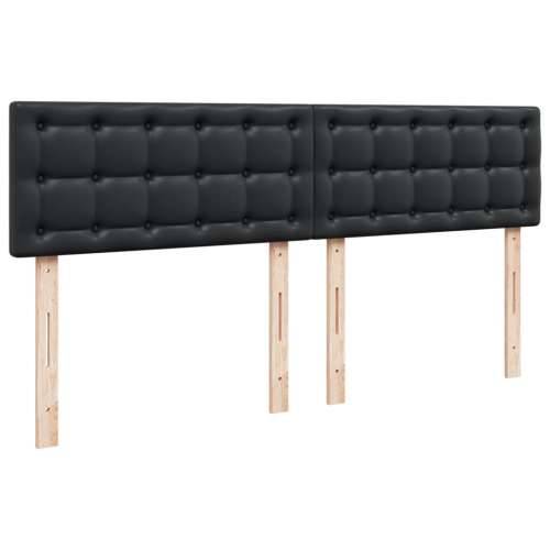 Krevet s oprugama i madracem crni 200x200 cm od umjetne kože - Crna 200 x 200 cm gumbi Cijena