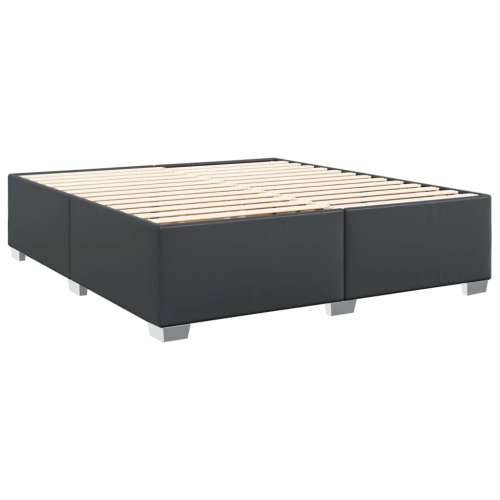 Krevet s oprugama i madracem crni 200x200 cm od umjetne kože - Crna 200 x 200 cm gumbi Cijena