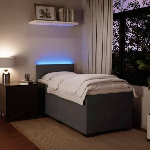 Box spring krevet s madracem tamnosivi 80 x 200 cm baršunasti - Tamno siva 80 x 200 cm Gladak dizajn Cijena