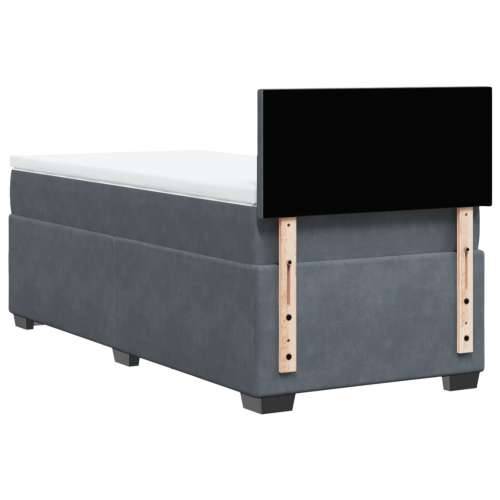 Box spring krevet s madracem tamnosivi 80 x 200 cm baršunasti - Tamno siva 80 x 200 cm Gladak dizajn Cijena