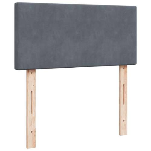 Box spring krevet s madracem tamnosivi 80 x 200 cm baršunasti - Tamno siva 80 x 200 cm Gladak dizajn Cijena