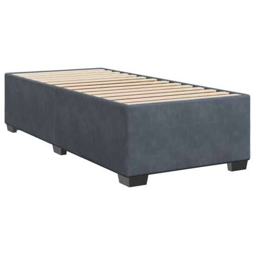 Box spring krevet s madracem tamnosivi 80 x 200 cm baršunasti - Tamno siva 80 x 200 cm Gladak dizajn Cijena