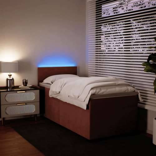 Box spring krevet s madracem ružičasti 100x200 cm baršunasti - Ružičasta 100 x 200 cm Gladak dizajn Cijena