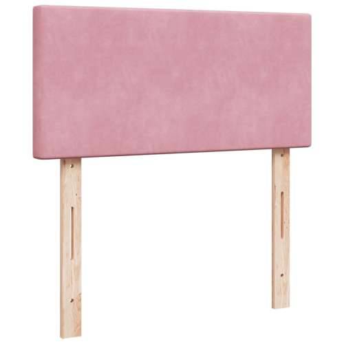 Box spring krevet s madracem ružičasti 100x200 cm baršunasti - Ružičasta 100 x 200 cm Gladak dizajn Cijena