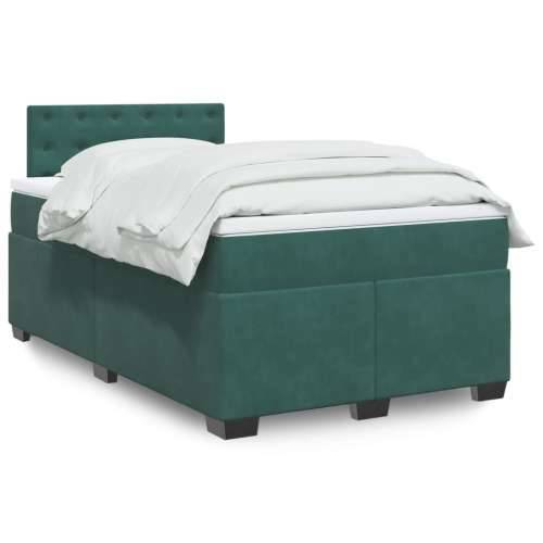 Krevet box spring s madracem tamnozeleni 120x190 cm baršunasti - Tamnozelena 120 x 190 cm gumbi Cijena
