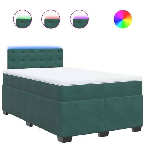 Krevet box spring s madracem tamnozeleni 120x190 cm baršunasti - Tamnozelena 120 x 190 cm gumbi Cijena