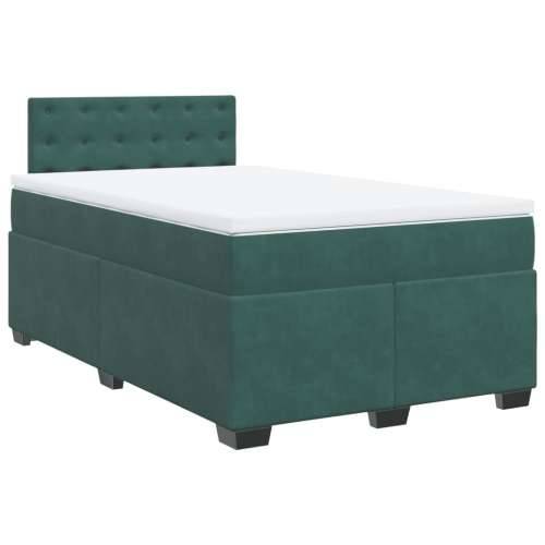 Krevet box spring s madracem tamnozeleni 120x190 cm baršunasti - Tamnozelena 120 x 190 cm gumbi Cijena