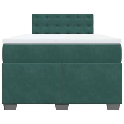 Krevet box spring s madracem tamnozeleni 120x190 cm baršunasti - Tamnozelena 120 x 190 cm gumbi Cijena