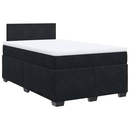 Box spring krevet s madracem crni 120 x 200 cm baršunasti - Crna 120 x 200 cm Gladak dizajn Cijena
