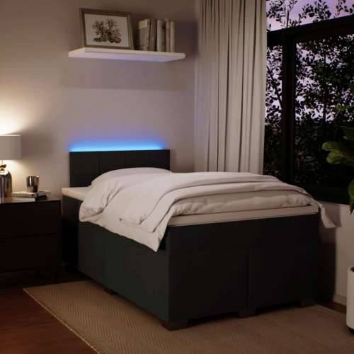 Box spring krevet s madracem crni 120 x 200 cm baršunasti - Crna 120 x 200 cm Blok s kvadratima Cijena