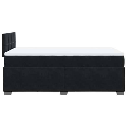 Box spring krevet s madracem crni 120 x 200 cm baršunasti - Crna 120 x 200 cm Blok s kvadratima Cijena