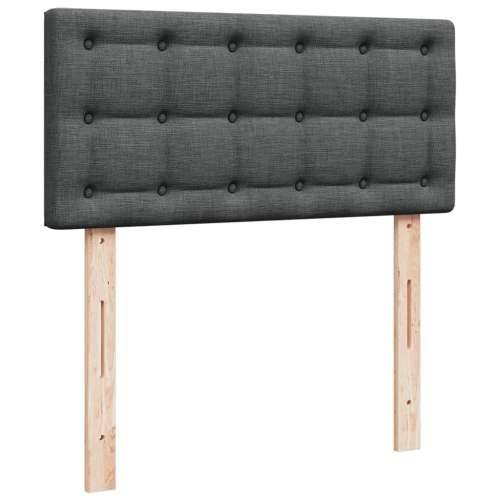 Okvir kreveta s oprugama i madrac tamnosivi 80x200cm od tkanine Tamno siva 80 x 200 cm gumbi Cijena