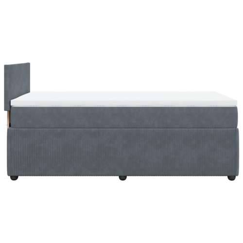 Box spring krevet s madracem tamnosivi 80 x 200 cm baršunasti - Tamno siva 80 x 200 cm Gladak dizajn Cijena