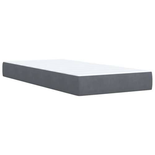 Box spring krevet s madracem tamnosivi 80 x 200 cm baršunasti - Tamno siva 80 x 200 cm Gladak dizajn Cijena