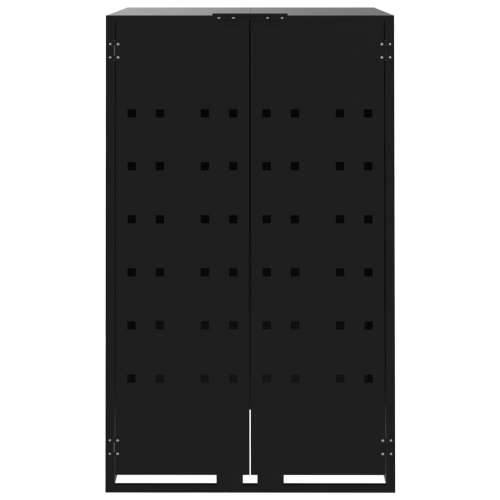 Spremište za 6 kante za otpad crno 414x79x117 cm čelično - Crna 6 1 Cijena