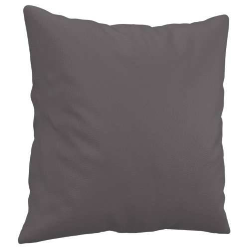 3-dijelni set sofa s jastucima sivi od umjetne kože - Siva s jastucima i tabureom Cijena