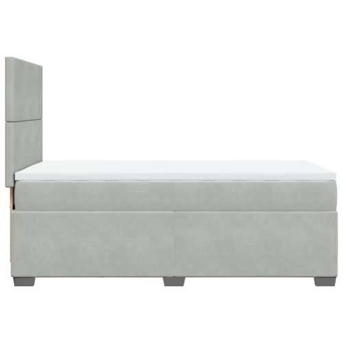 Box spring krevet s madracem svjetlosivi 80 x 200 cm baršunasti Svjetlosiva 80 x 200 cm Gladak dizajn Cijena