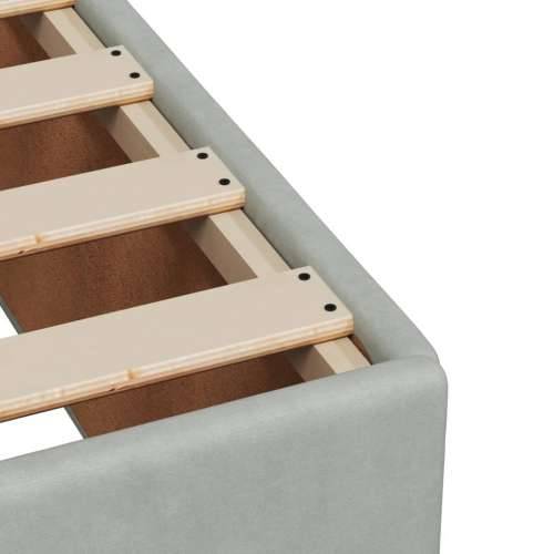 Box spring krevet s madracem svjetlosivi 80 x 200 cm baršunasti Svjetlosiva 80 x 200 cm Gladak dizajn Cijena