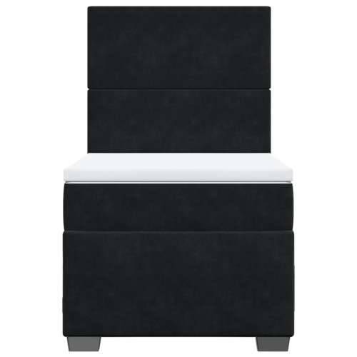 Box spring krevet s madracem crni 90x190 cm baršunasti - Crna 90 x 190 cm Gladak dizajn Cijena