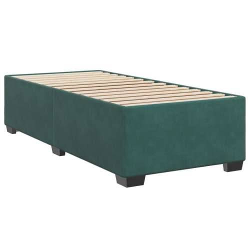 Box spring krevet s madracem tamnozeleni 90x190 cm baršunasti Tamnozelena 90 x 190 cm Blok s kvadratima Cijena