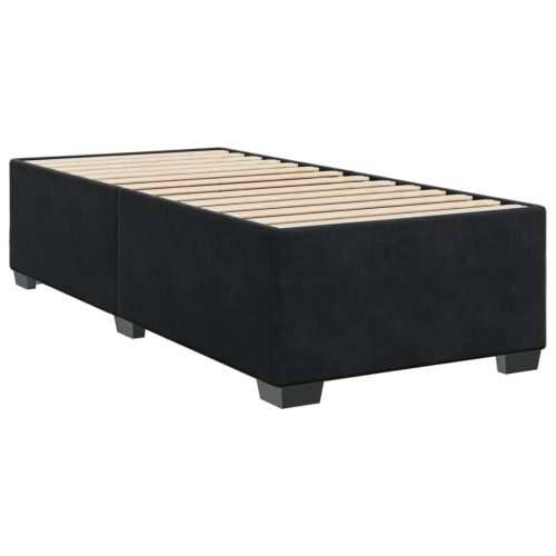 Box spring krevet s madracem crni 90x190 cm baršunasti - Crna 90 x 190 cm Dizajn s gumbima Cijena