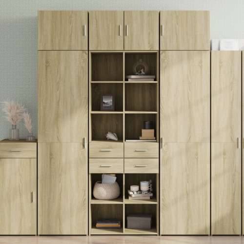 Visoka komoda boja hrasta 70x42,5x185 cm od konstruiranog drva - sonoma hrast 1 Cijena