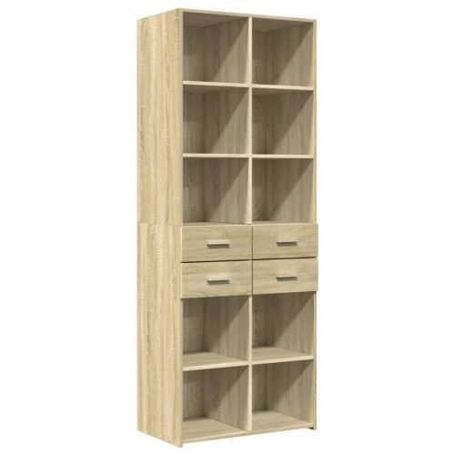Visoka komoda boja hrasta 70x42,5x185 cm od konstruiranog drva - sonoma hrast 1 Cijena