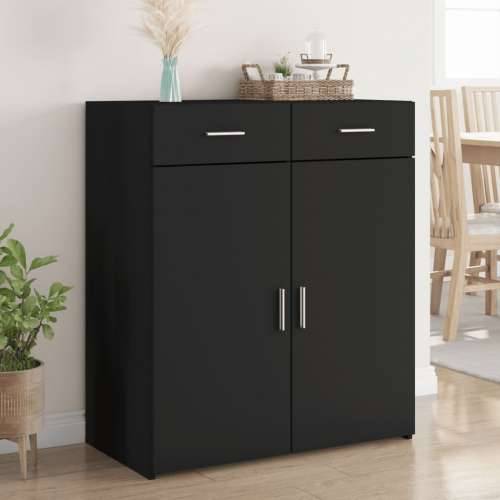 Komoda crna 80x42,5x93 cm od konstruiranog drva - Crna 1 Cijena