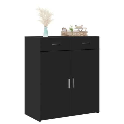 Komoda crna 80x42,5x93 cm od konstruiranog drva - Crna 1 Cijena