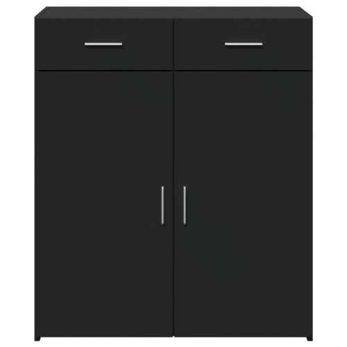 Komoda crna 80x42,5x93 cm od konstruiranog drva - Crna 1 Cijena