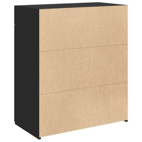Komoda crna 80x42,5x93 cm od konstruiranog drva - Crna 1 Cijena