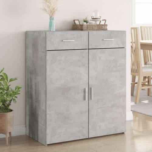 Komoda siva boja betona 80 x 42,5 x 93 cm od konstruiranog drva Beton siva 1 Cijena