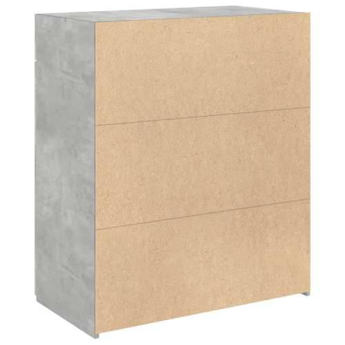Komoda siva boja betona 80 x 42,5 x 93 cm od konstruiranog drva Beton siva 1 Cijena
