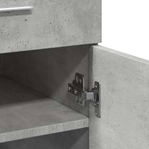 Komoda siva boja betona 80 x 42,5 x 93 cm od konstruiranog drva Beton siva 1 Cijena