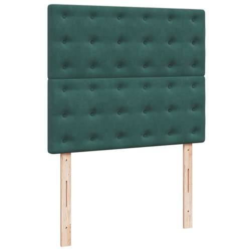 Krevet box spring s madracem tamnozeleni 120x190 cm baršunasti - Tamnozelena 120 x 190 cm gumbi Cijena