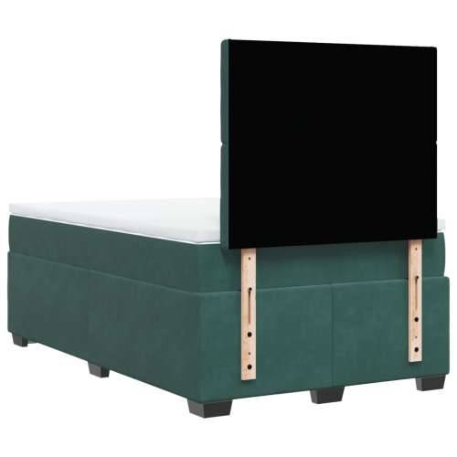 Krevet box spring s madracem tamnozeleni 120x190 cm baršunasti - Tamnozelena 120 x 190 cm gumbi Cijena