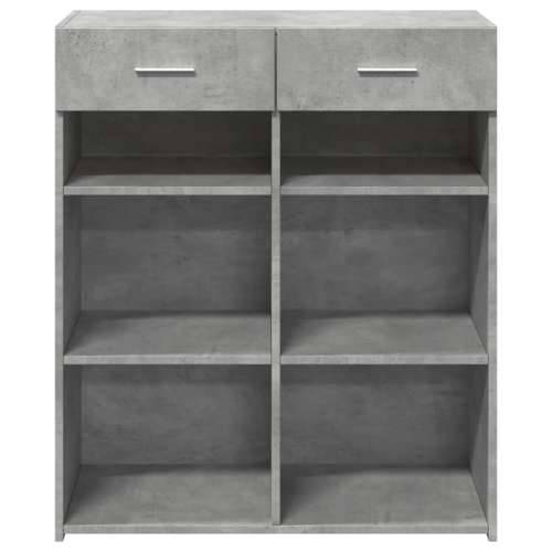Komoda siva boja betona 80 x 42,5 x 93 cm od konstruiranog drva Beton siva 1 Cijena